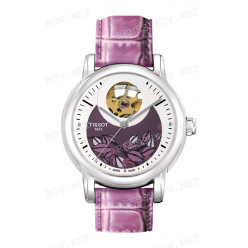 Ремешок для часов Tissot 16/16 мм, фиолетовый, имитация крокодила, без замка, LADY HEART (T050.207)