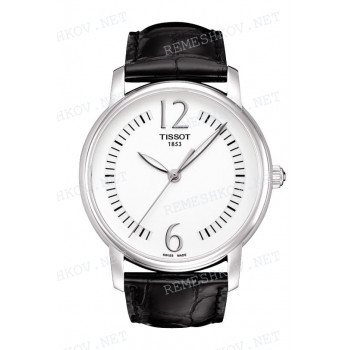 Ремешок для часов Tissot 20/18 мм, черный, имитация крокодила, стальная клипса, LADY-ROUN (T052.210)