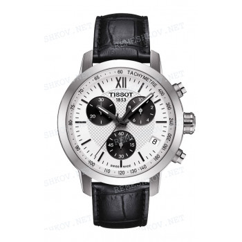 Ремешок для часов Tissot 19/18 мм, черный, имитация крокодила, стальная клипса, PRC 200 (T055.417, T055.430, T055.410)