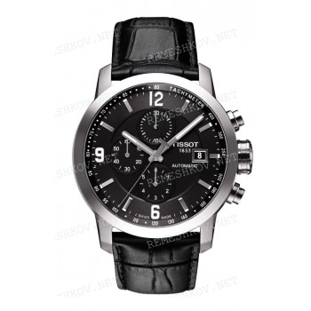 Ремешок для часов Tissot 23/20 мм, черный, имитация крокодила, стальная клипса, PRC 200 (T055.427)