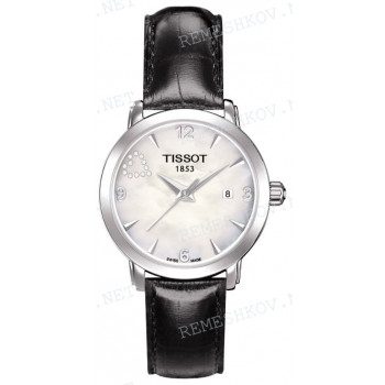 Ремешок для часов Tissot 13/12 мм, черный, имитация крокодила, стальная клипса, EVERY TIME (T057.210, T057.910)
