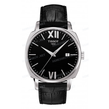 Ремешок для часов Tissot 20/18 мм, черный, имитация крокодила, без замка (T059.507, T059.528, T045.427, T045.407)