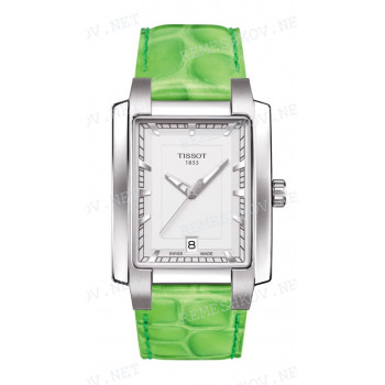 Ремешок для часов Tissot, зеленый, имитация крокодила, с вырезом, без замка, TXL (T061.310)