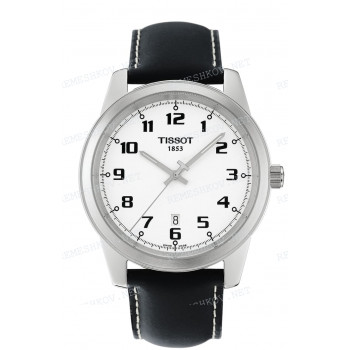 Ремешок для часов Tissot 22/20 мм, черный, XL, теленок, гладкий, стальная пряжка, XL-XXL (T061.526, T061.521)