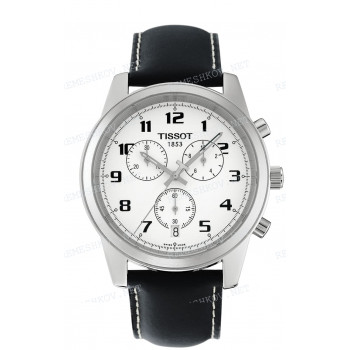 Ремешок для часов Tissot 22/20 мм, черный, теленок, стальная пряжка, XL-XXL (T061.526, T061.521)
