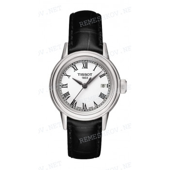 Ремешок для часов Tissot 14/12 мм, черный, имитация крокодила, стальная пряжка, CARSON (T085.210, T085.207)
