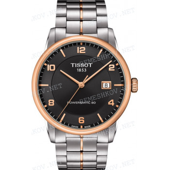 Браслет для часов Tissot, двухцветный, сталь/розовый, LUXURY (T086.407)