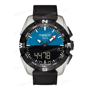 Ремешок для часов Tissot 22 мм, черный, теленок, интегрированный, T-TOUCH SOLAR (T091.420)