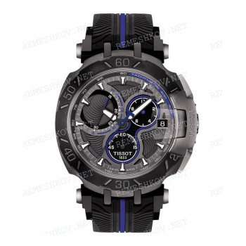 Ремешок для часов Tissot, SILICON, BLACK/BLUE 20/20, GP17 LTD (T092.417)