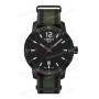 Ремешок для часов Tissot 19/19 мм, зеленый "хаки", черная пряжка, NATO, QUICKSTER (T095.410)