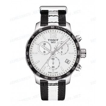 Ремешок для часов Tissot 19/19 мм, SYNTH, BLACK/WHITE (T095.417)