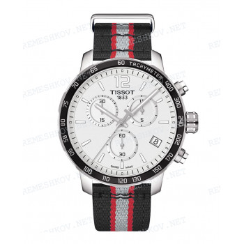 Ремешок для часов Tissot 19/19 мм, SYNTH, BLACK/RED/SILVER COLOR (T095.417)