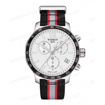 Ремешок для часов Tissot 19/19 мм, SYNTH, BLACK/RED/SILVERED (T095.417)