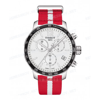 Ремешок для часов Tissot 19/19 мм, SYNTH. RED/WHITE (T095.417)