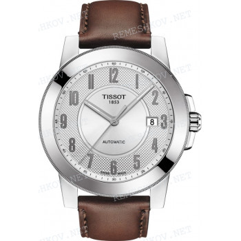 Ремешок для часов Tissot 21/19 мм, коричневый, теленок, стальная пряжка, GENTLEMAN (T098.407)