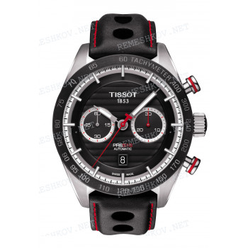 Ремешок для часов Tissot 22/20 мм, LEATHER, BLACK RED SEWING (T100.427)