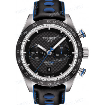 Ремешок для часов Tissot 22/20 мм, LEATH., BLACK, S.BLUE, (T100.427)