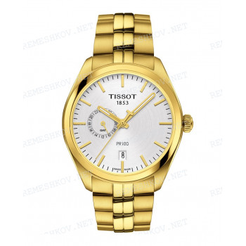 Браслет для часов Tissot 20 мм, золотистый, заостренный тип, PVD 1N, PR100 (T101.452, T101.410)