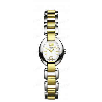 Браслет для часов Tissot, двухцветный, сталь/желтый, BELLE OVAL (T605.G332481) (T102.285)