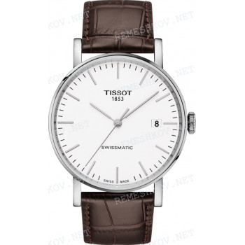 Ремешок для часов Tissot 21/20 мм, темно-коричневый, имитация крокодила, стальная пряжка, EVERYTIME (T109.407)