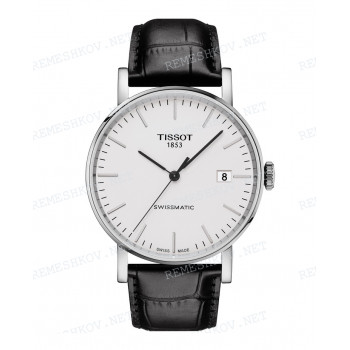 Ремешок для часов Tissot 21/20 мм, черный, имитация крокодила, стальная пряжка, EVERYTIME (T109.407)