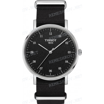 Ремешок для часов Tissot 19/19 мм, T109410,, черный/красный, синтетика, стальная пряжка, EVERYTIME (T109.410)