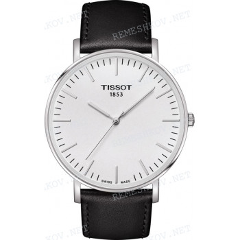 Ремешок для часов Tissot 21/20 мм, черный, теленок, стальная пряжка, EVERYTIME (T109.610)