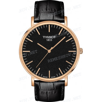 Ремешок для часов Tissot 21/20 мм, LEATHER, BLACK C/ROSA (T109.610)