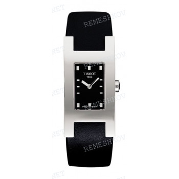 Ремешок для часов Tissot 18/16 мм, черный, теленок, лаковый, без замка, BELLFLHOUR (T111.425, T111.525, T111.325)