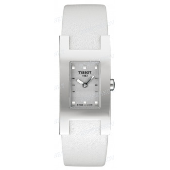 Ремешок для часов Tissot 18/16 мм, белый, теленок, стальная клипса, BELLFLHOUR (T111.355)