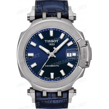 Ремешок для часов Tissot, RUBBER, BLACK, LEATHER, BLUE (T115.407)