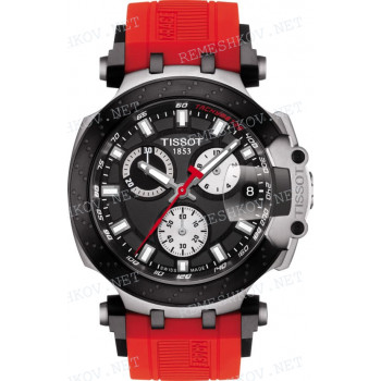 Ремешок для часов Tissot 22/22 мм, красный, полиуретан, под корпус, ЗБ, SILICONE, RED (T115.417)
