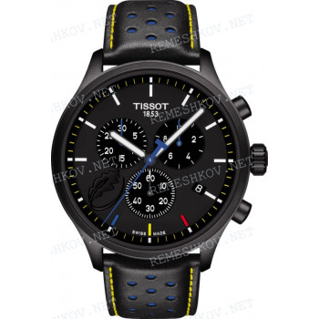 Ремешок для часов Tissot 22/20 мм, LEATHER, BLACK/BLUE (T116.617)
