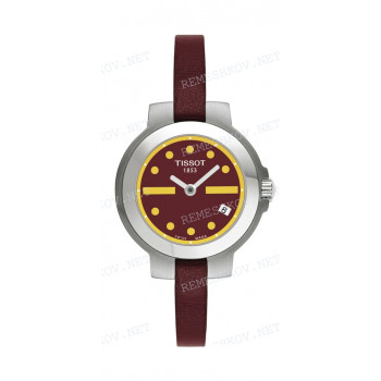 Ремешок для часов Tissot 6/6 мм, коричневый, теленок, стальная пряжка, SPICY (T311.211)