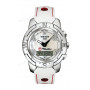 Ремешок для часов Tissot, белый, теленок, интегрированный, красная прострочка, без замка, T-TOUCH (Z352) (T337.648)