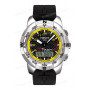 Ремешок для часов Tissot 20/20 мм, черный, резиновый титановая клипса полированная, T-TOUCH (Z253) (T337.898)