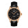Ремешок для часов Tissot 19/18 мм, черный, имитация крокодила, розовая клипса, LE LOCLE (T006.407, T006.428, T006.408, T415.423)