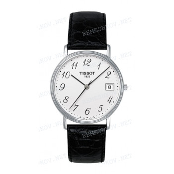 Ремешок для часов Tissot 18/16 мм, черный, имитация крокодила, стальная пряжка, OLD DESIRE (T521.421)