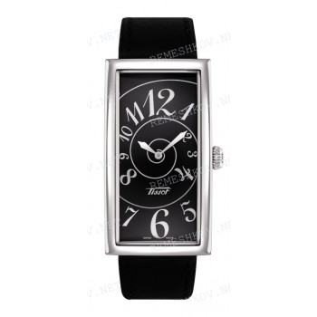 Ремешок для часов Tissot 20/18 мм, черный, теленок, стальная клипса, PRINCE (T561.622)