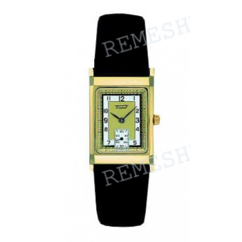 Ремешок для часов Tissot 19/14 мм, черный, XL, теленок, желтая пряжка, PRINCE (T565.821)
