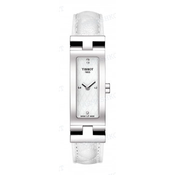 Ремешок для часов Tissot 12/10 мм, серебристый, теленок, стальная клипса, EQUI-T XMAS (T581.235)