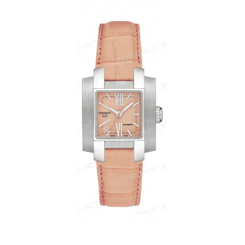 Ремешок для часов Tissot 16/14 мм, розовый, имитация крокодила, с вырезом, без замка, TXL&TXS (T601.249)