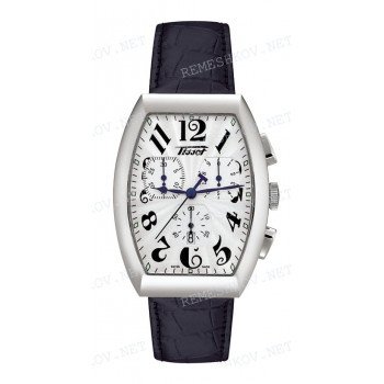 Ремешок для часов Tissot 18/16 мм, черный, XL, имитация крокодила, без замка, PORTO CHRONO (T661.627)