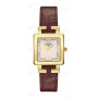 Ремешок для часов Tissot 13/12 мм, коричневый, имитация крокодила, желтая пряжка, ORINDA (T713.309, T713.320, T712.309)