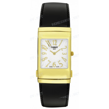 Ремешок для часов Tissot 21/18 мм, черный, теленок, желтая пряжка, RAPUNZEL (T713.327)