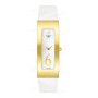 Ремешок для часов Tissot 16/16 мм, белый, текстиль, желтая пряжка, NUBYA (T901.309)