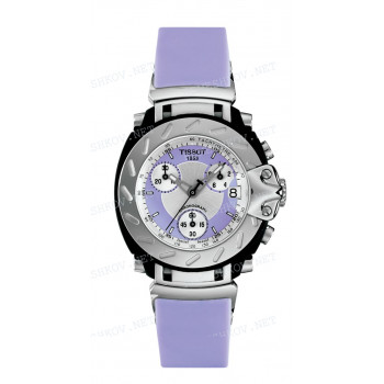 Ремешок для часов Tissot 16/16 мм, лиловый, резиновый, без замка, T-RACE (T904.126)