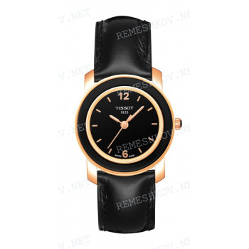 Ремешок для часов Tissot 16/16 мм, BLACK LEATHER STRAP,W/O BU (T908.209)