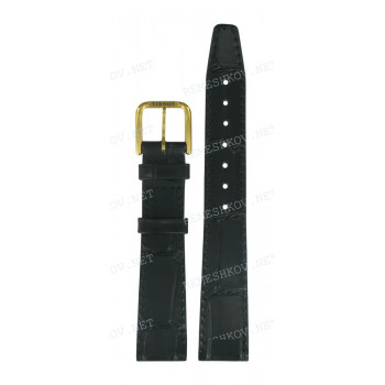 Ремешок для часов Tissot 17/14 мм, черный, имитация крокодила, желтая пряжка, READER DIGEST (T859.722)