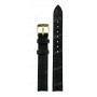Ремешок для часов Tissot 13/12 мм, черный, имитация крокодила, желтая пряжка, SCULPTURE LINE (T713.333, T713.134)